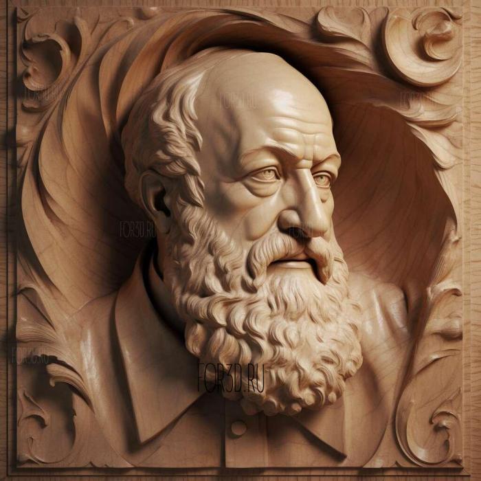 Charles Gounod 3 stl model for CNC